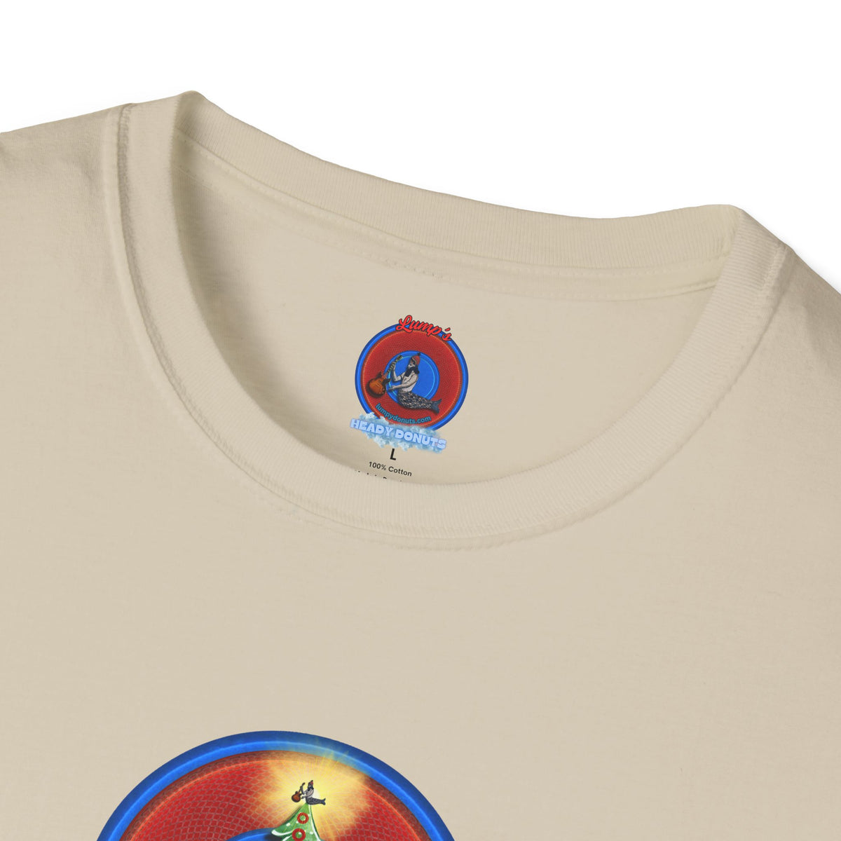 Classic Donut Tee - Unisex Soft-Style - "It's Always Phishmas in Philly" - rustic red/blue donut