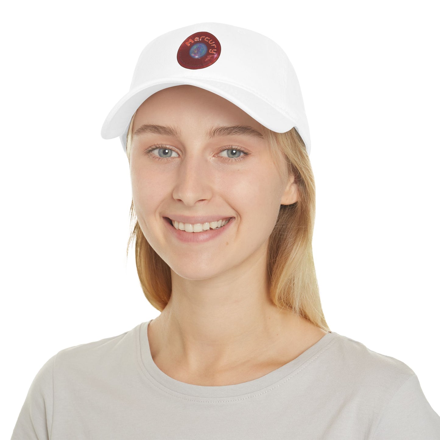 Lumpy Donut Baseball Cap - "Donut of the Gods" - variant 5 - vivid red record donut w/