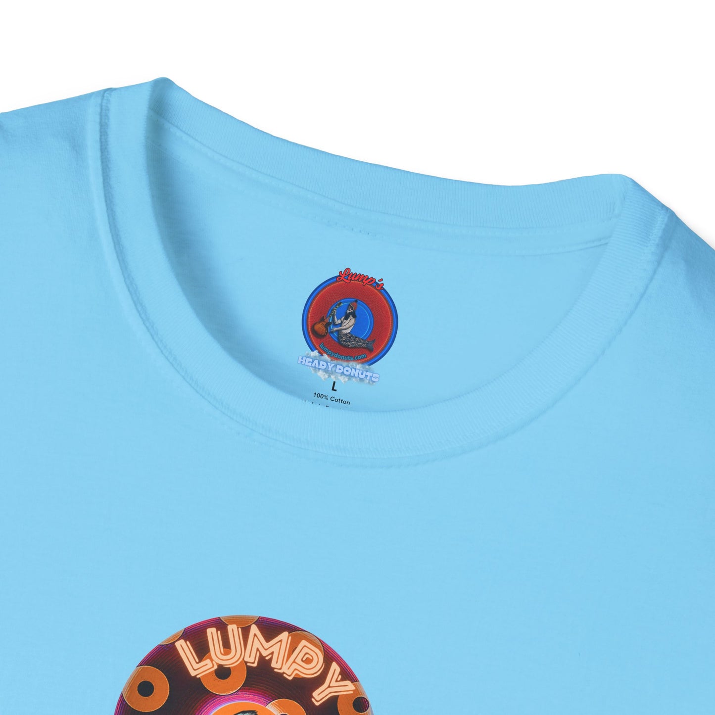Coffee Traders Tee - Unisex Soft-Style - "Columbia House CDs " - paradoxical donut - 2 - logo front/coffee back