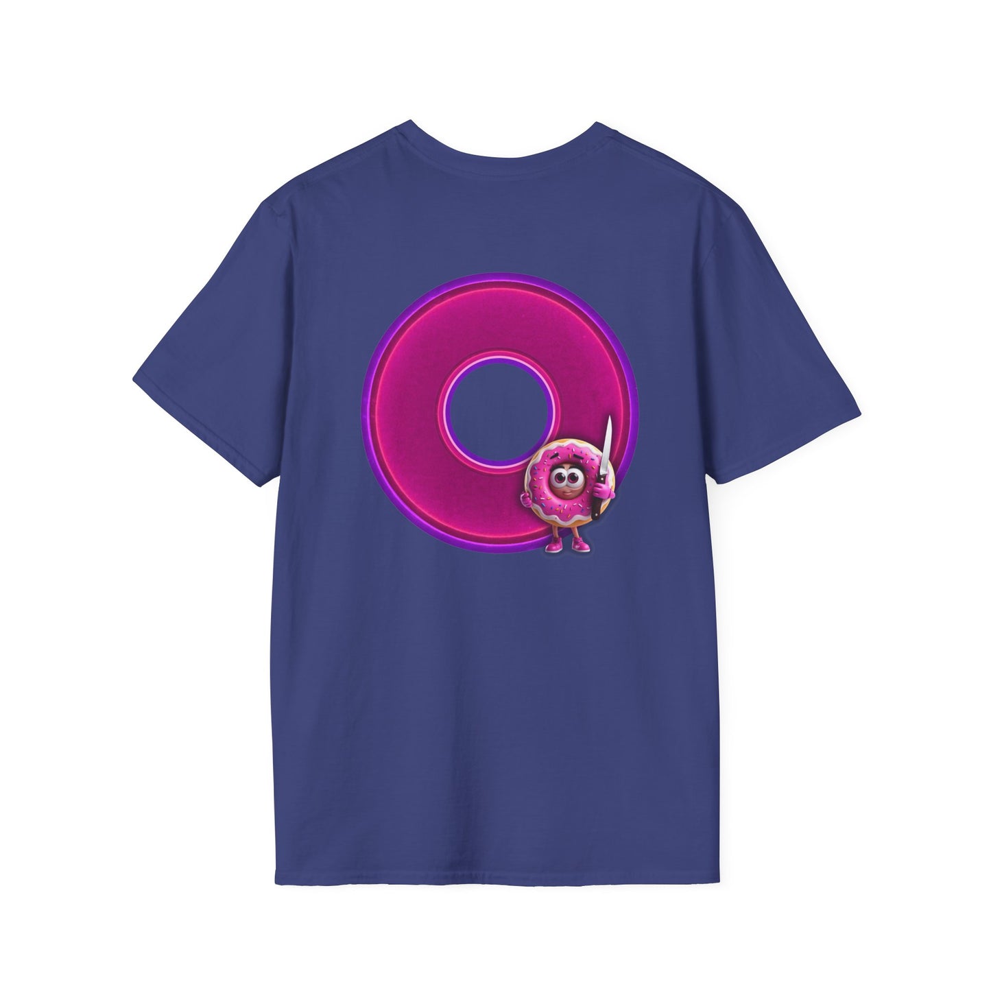 Classic Donut Tee - Unisex Soft-Style - "My Friend the Donut " - series 1.0  - variant 3 - magenta/purple donut
