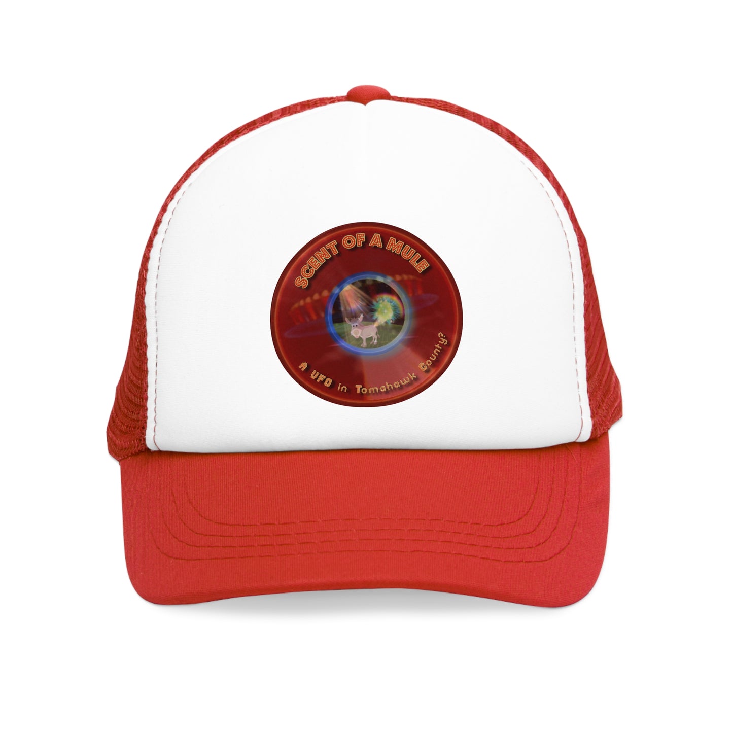 Lumpy Trucker Hat - "Scent of this Donut Hat is no Better" - variant 4 - red donut