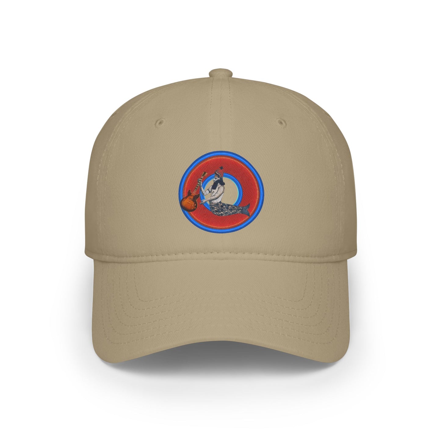 Lumpy Donut Baseball Cap - "Doggone Dagon Donut Cap" - variant 1 - rustic red donut w/
