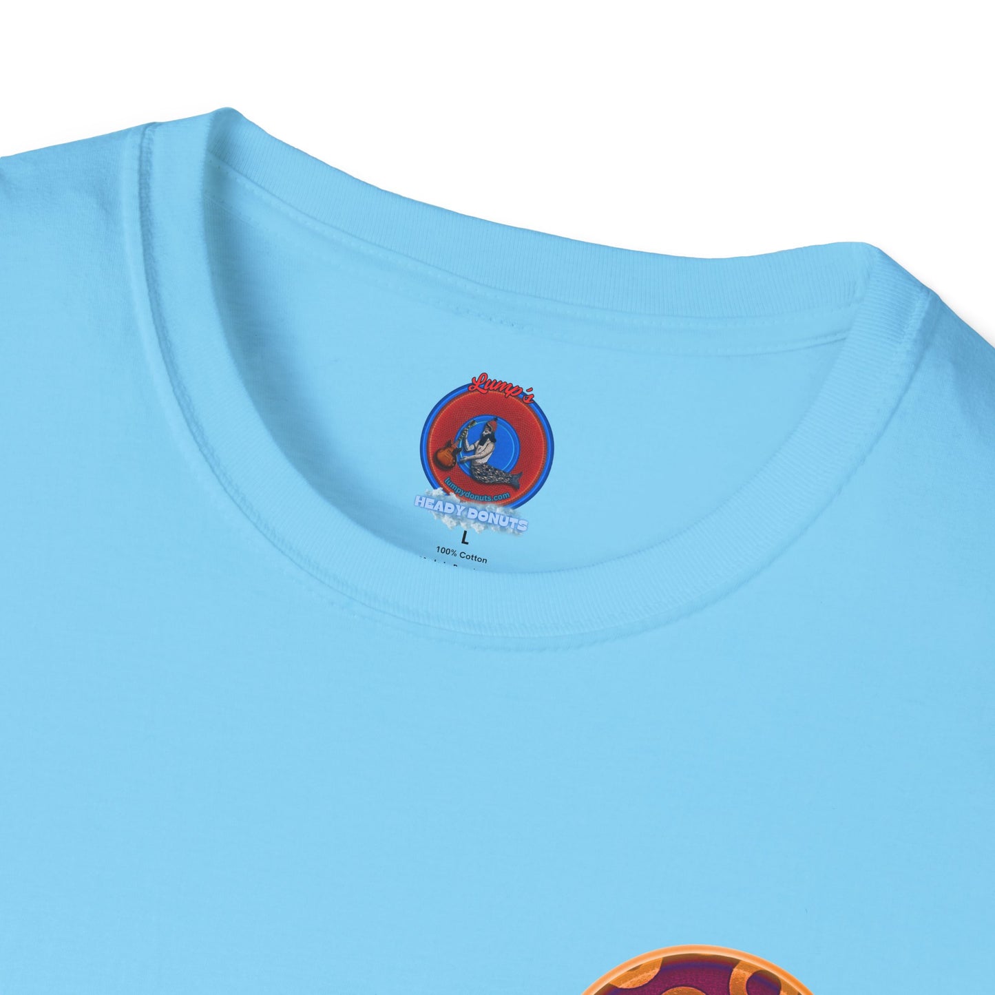 Classic Donut Tee - Unisex Soft-Style - "Princely Wooked Cream - YEMSG Donut " - burgundy/orange rustic paradox donut - variant 2