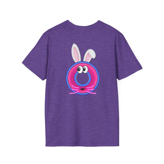 Classic Donut Tee - Unisex Soft-Style - "Easter Donuts" - magenta/pink rustic donut - holiday edition
