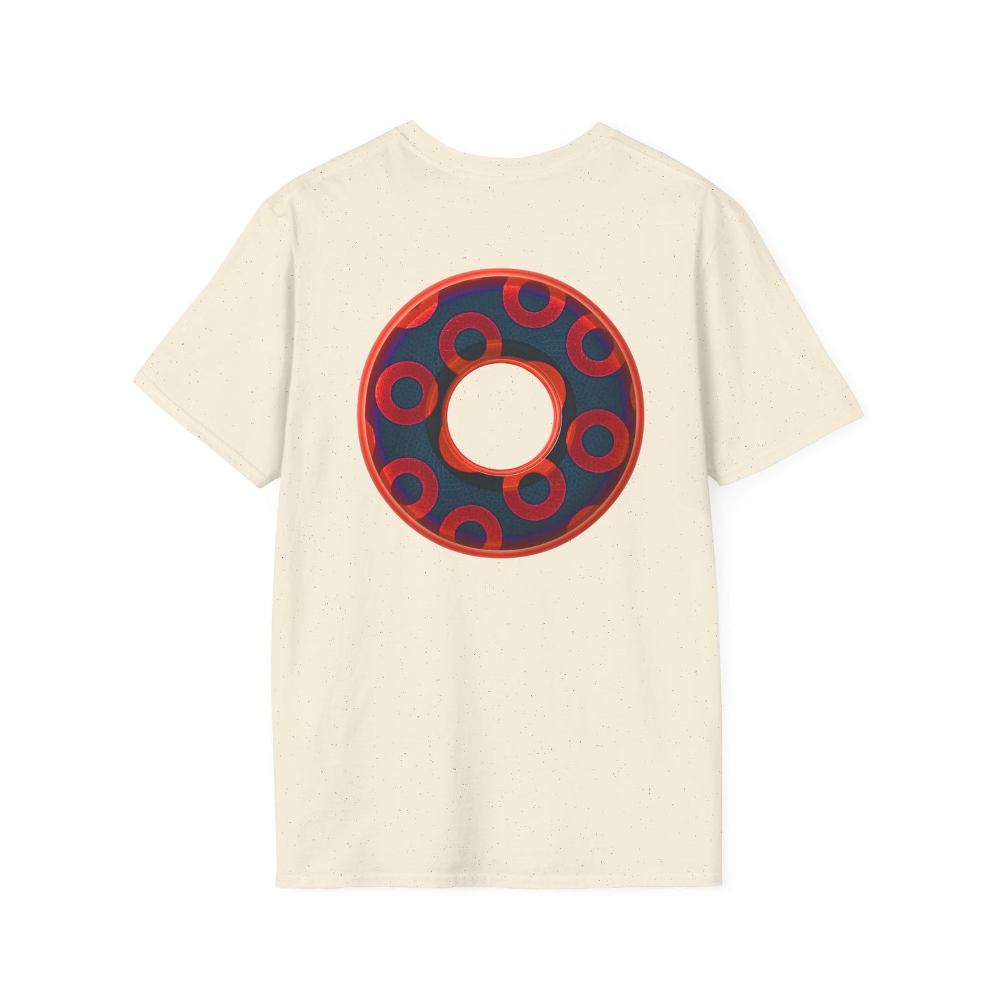 Plain Donuts/Unisex Soft-Style - "Plain Rustic Paradoxical Donuts" - red/navy blue donuts