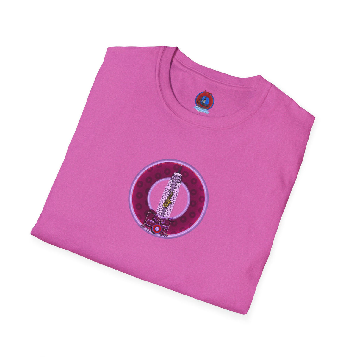 Classic Donut Tee - Unisex Soft-Style - "Simple Prep Donuts" - widemouthed purple/light purple donut