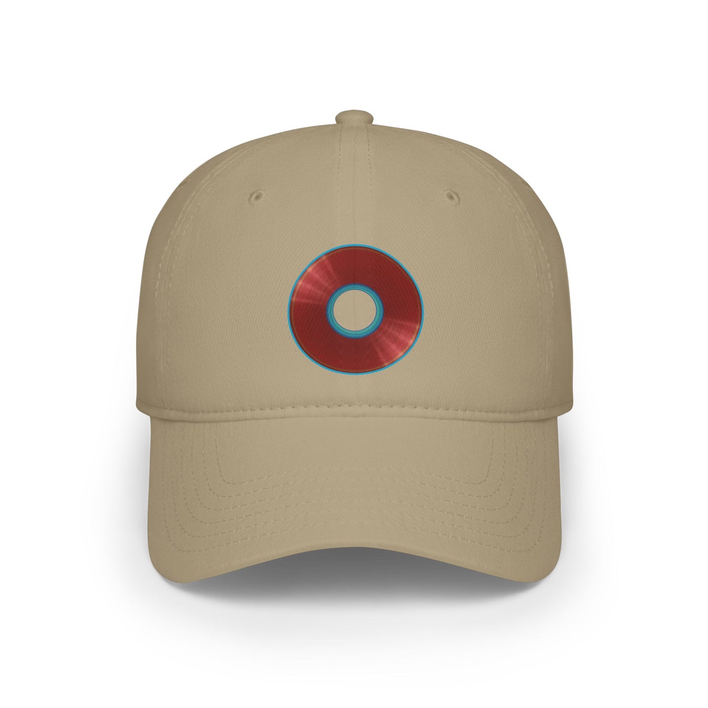 Lumpy Donut Baseball Cap - "Plain [Mary] Jane" - vivid dark record red donut w/