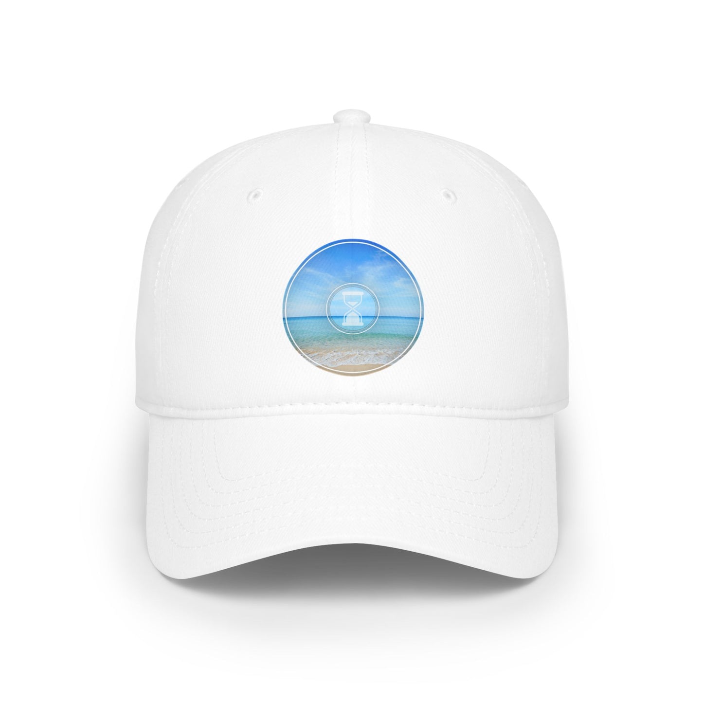 Lumpy Donut Baseball Cap - "Still Loading Sand" - vivid blue/teal pic donut w/ - variant 1