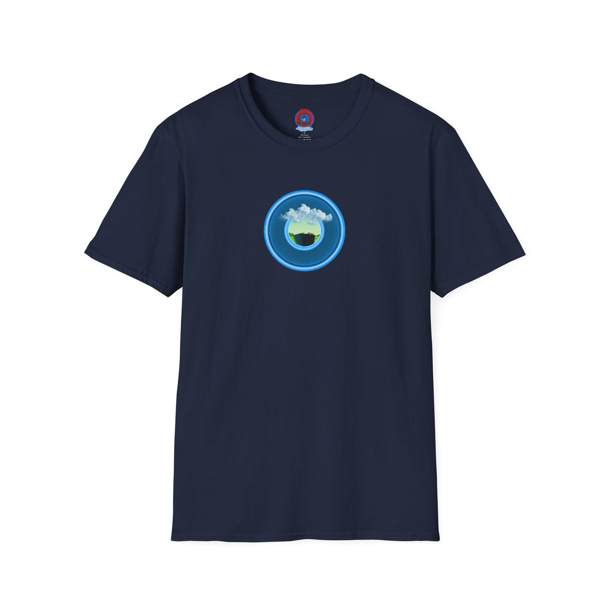 Classic Donut Tee - Unisex Soft-Style - "Got Rhombus?" - series 1.0  - variant 1 - blue/blue donut