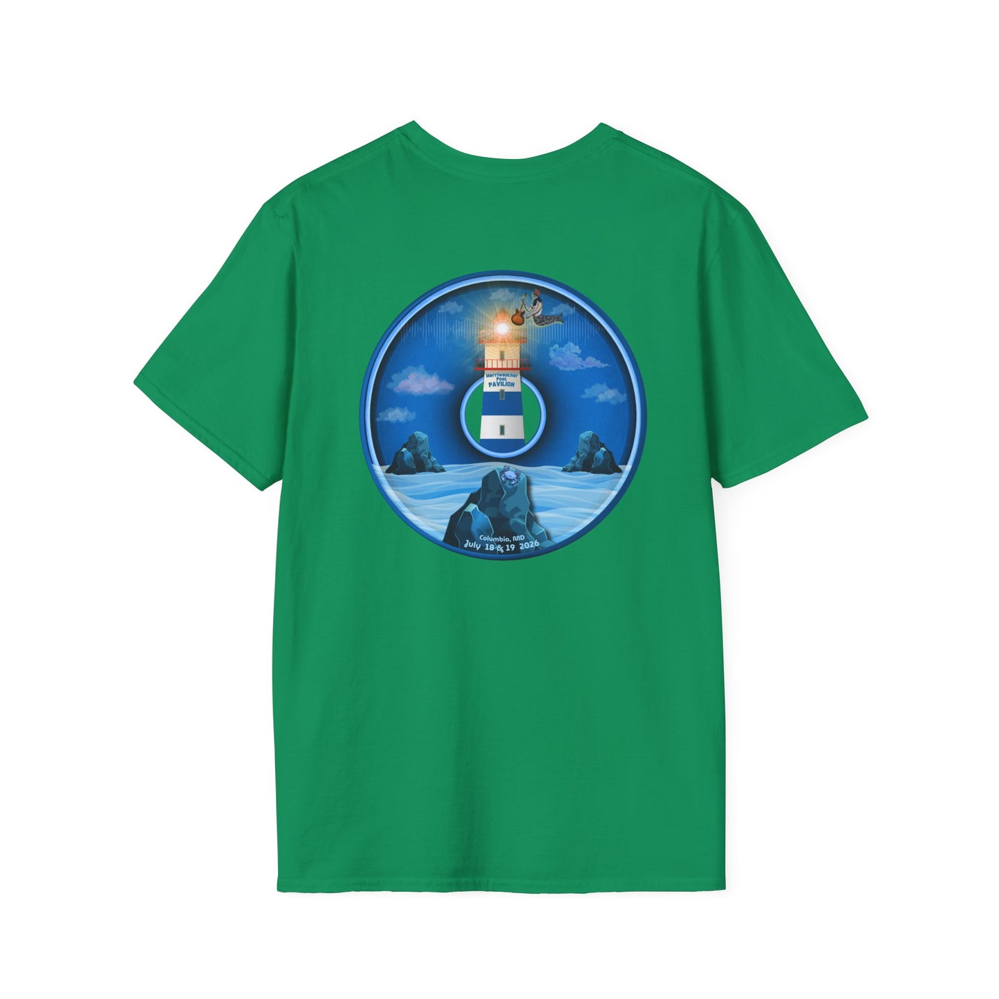 Classic Donut Tee - Unisex Soft-Style - "Merriweather Crab Pâté Feast Donuts" - surreal blue/blue cartoon donut