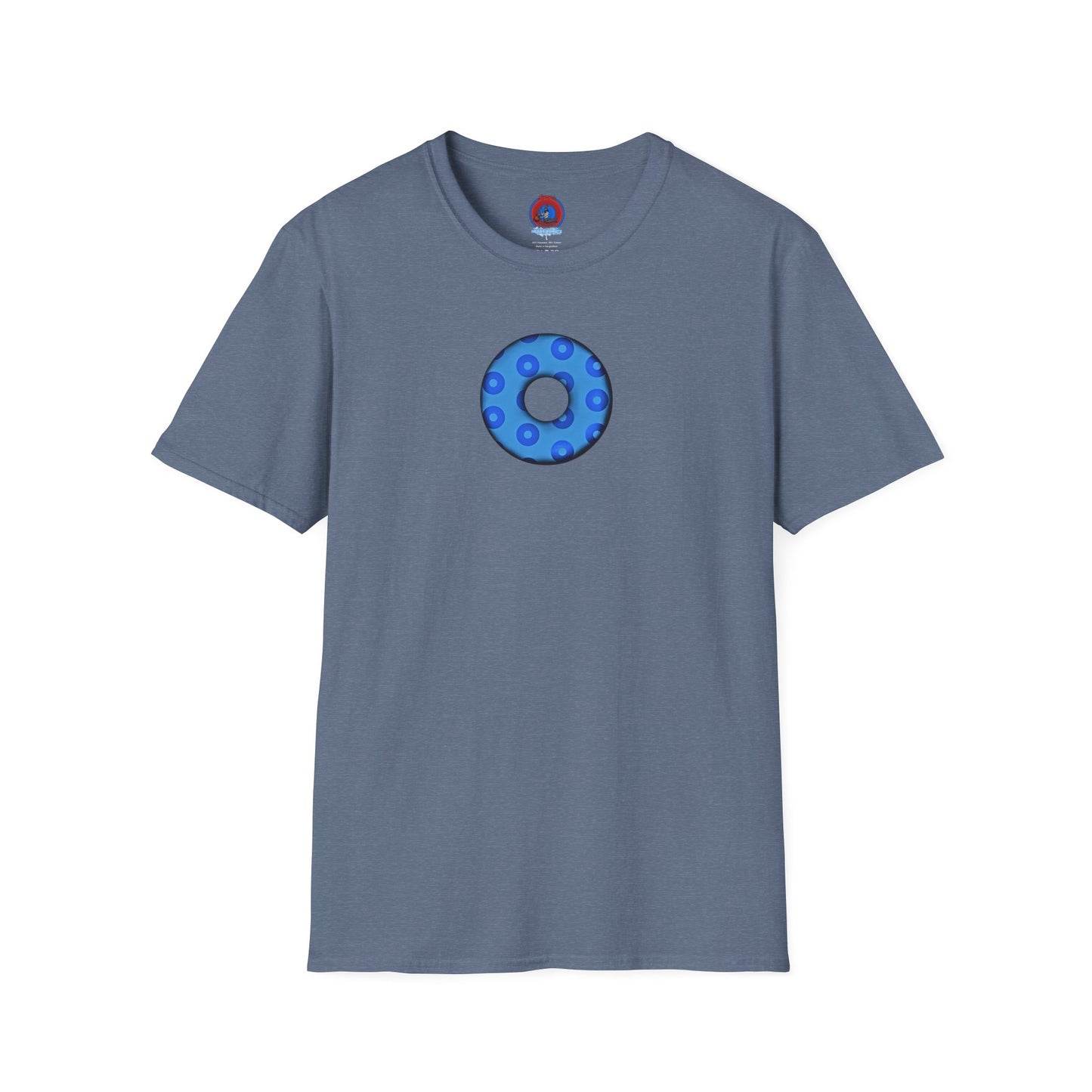 Plain Donuts/Unisex Soft-Style - "Plain Blimpy Paradoxical Donuts" - blue/light blue donuts