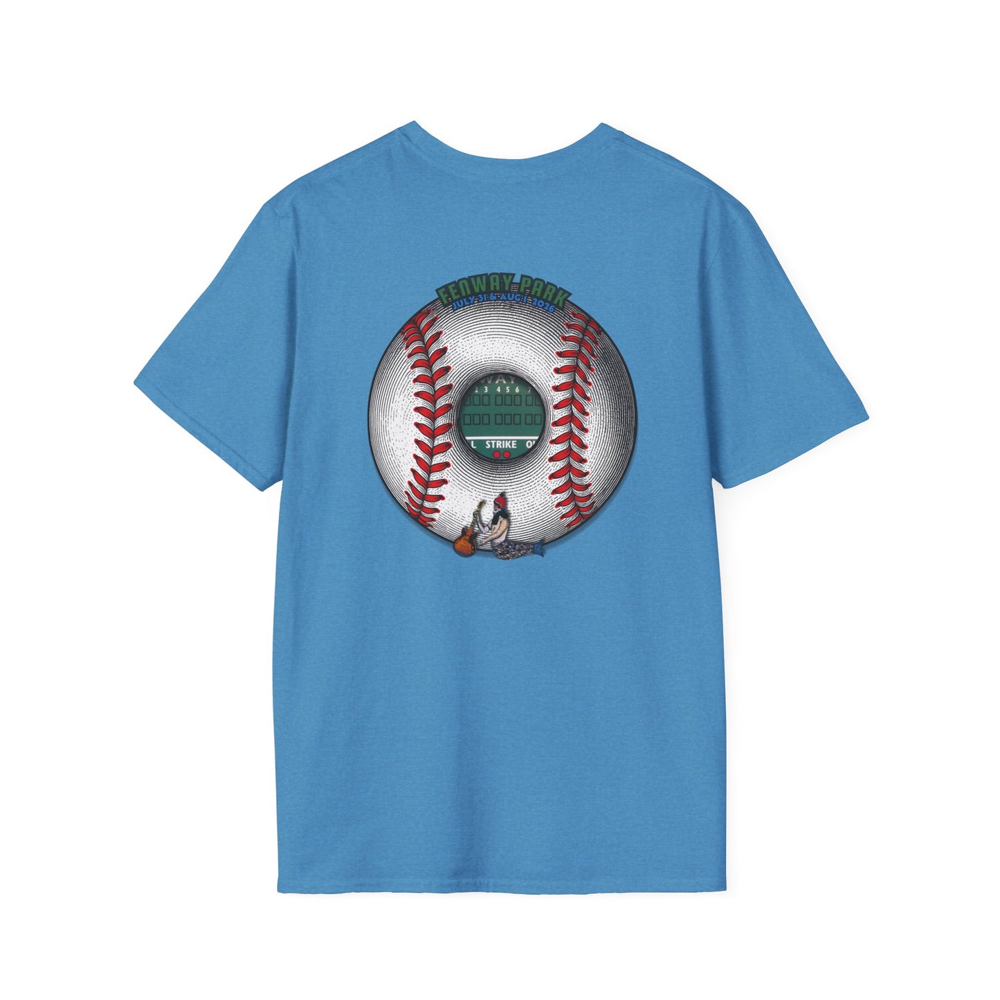 Classic Donut Tee - Unisex Soft-Style - "Phenway Ballpark Donuts" - white/red major league donut - variant 6