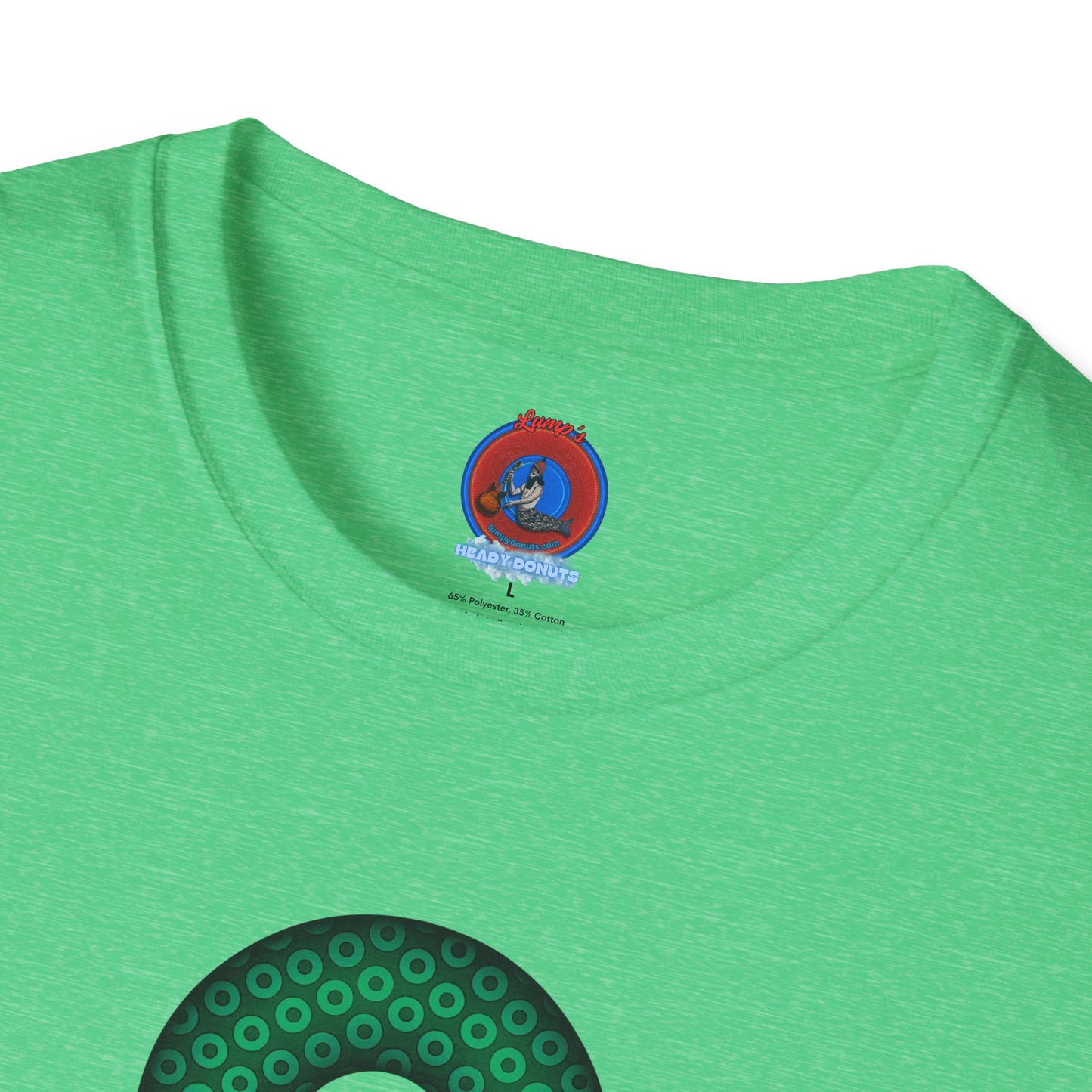 Plain Donuts/Unisex Soft-Style - "Plain Paradoxical Grided Donuts" - green/dark green donuts
