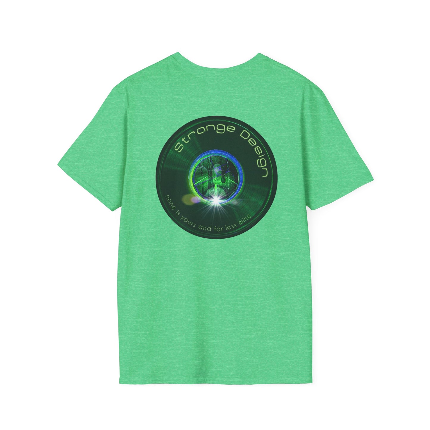 Classic Donut Tee - Unisex Soft-Style - "The Strangely Designed Donut Tee" - series 1.0 - green donut