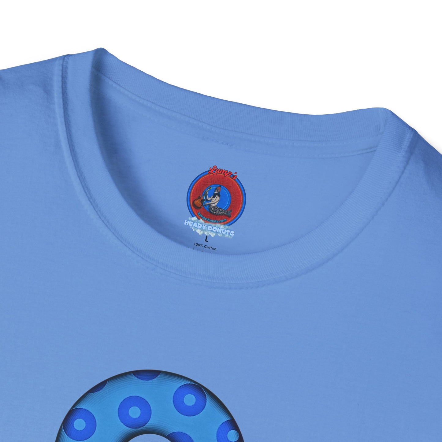 Plain Donuts/Unisex Soft-Style - "Plain Blimpy Paradoxical Donuts" - blue/light blue donuts