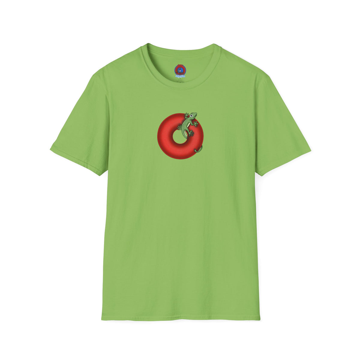 Classic Donut Tee - Unisex Soft-Style - "Practically Extinct Tee Shirt" - plump vivid red donut - variant 1