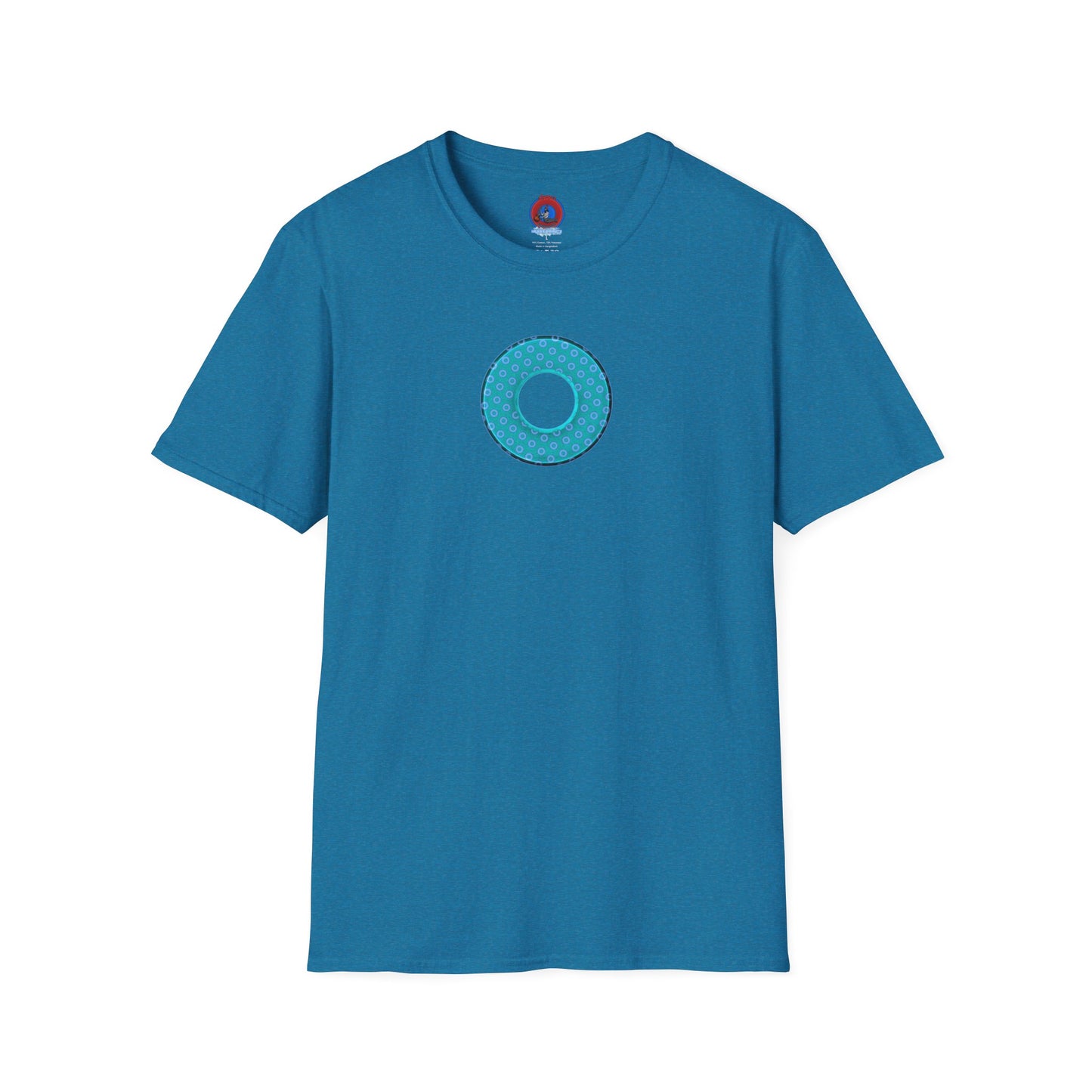 Plain Donuts/Unisex Soft-Style - "Plain Electric Paradoxical Donuts" - light teal/purple donuts