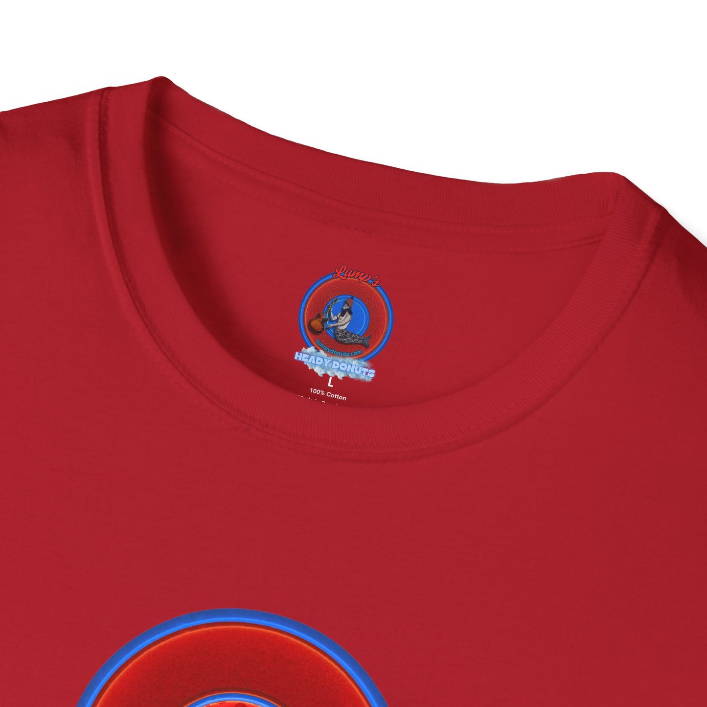 Classic Donut Tee - Unisex Soft-Style - "Spinning in Circles" - vivid paradox donut pattern
