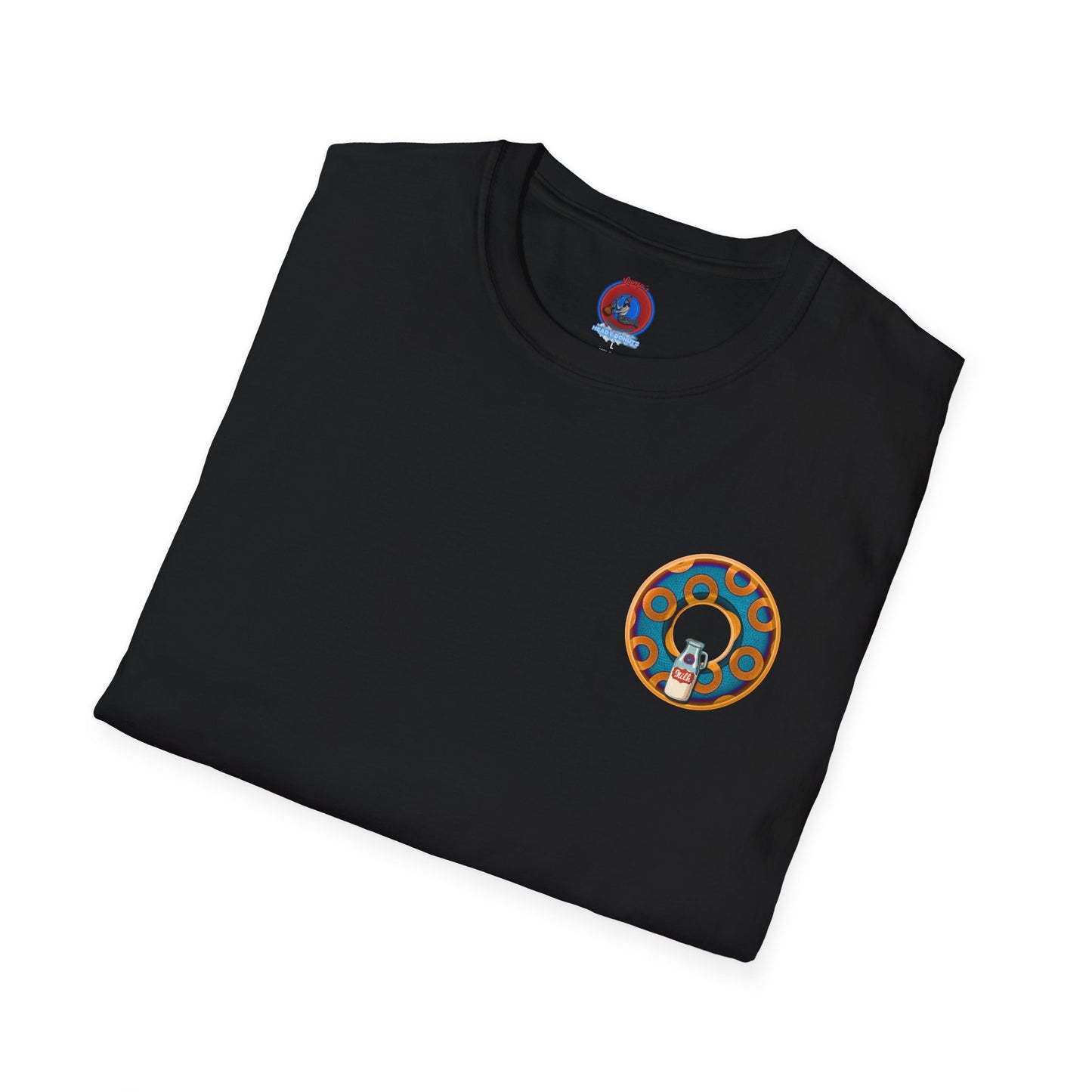 Classic Donut Tee - Unisex Soft-Style - "Wooked Cream - YEMSG Donut " -purple/red rustic paradox donut - variant 4