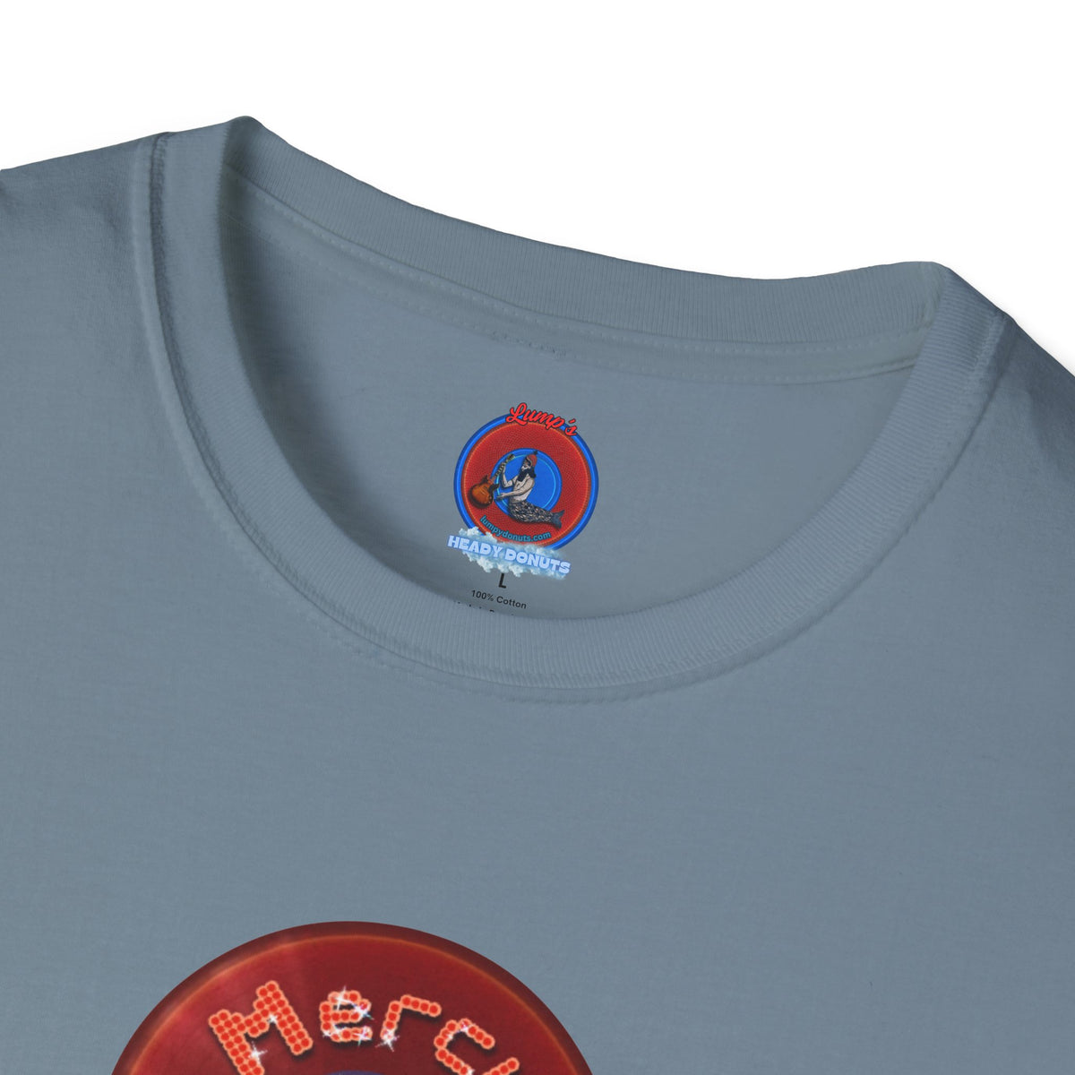Classic Donut Tee - Unisex Soft-Style - "Donuts of the Gods" - series 1.0 - variant 2 - red donut