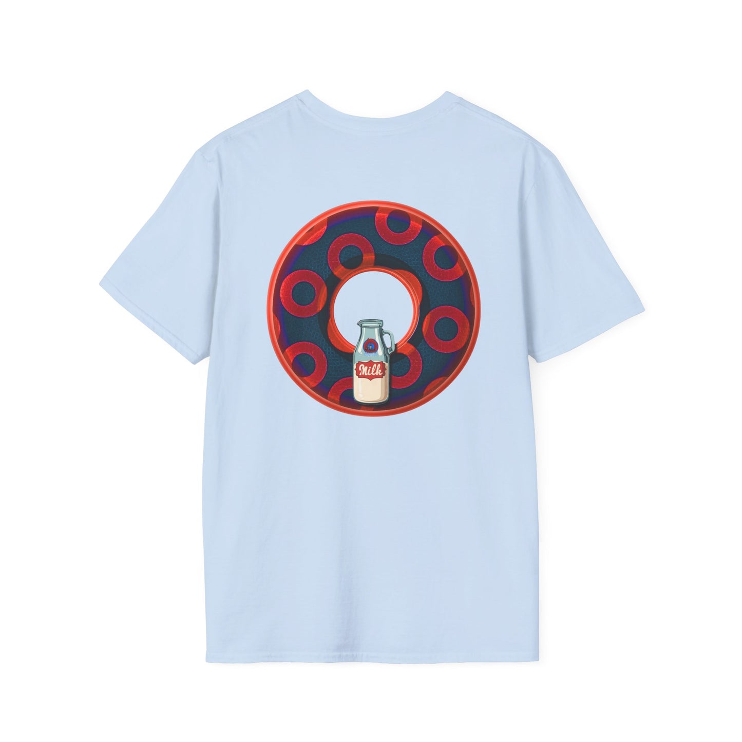 Classic Donut Tee - Unisex Soft-Style - "Wooked Cream - YEMSG Donut " -purple/red rustic paradox donut - variant 3