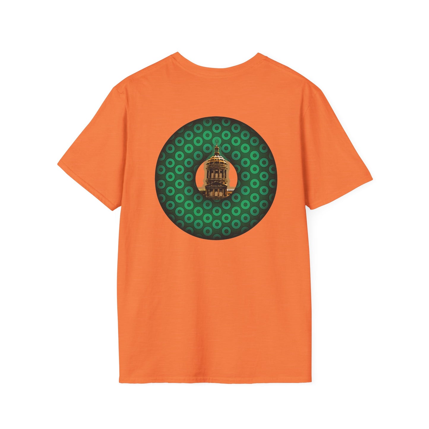 Classic Donut Tee - "Save Mondegreen City Hall Clock Tower" - paradox donut - series 1.0 - variant 2 - green donut