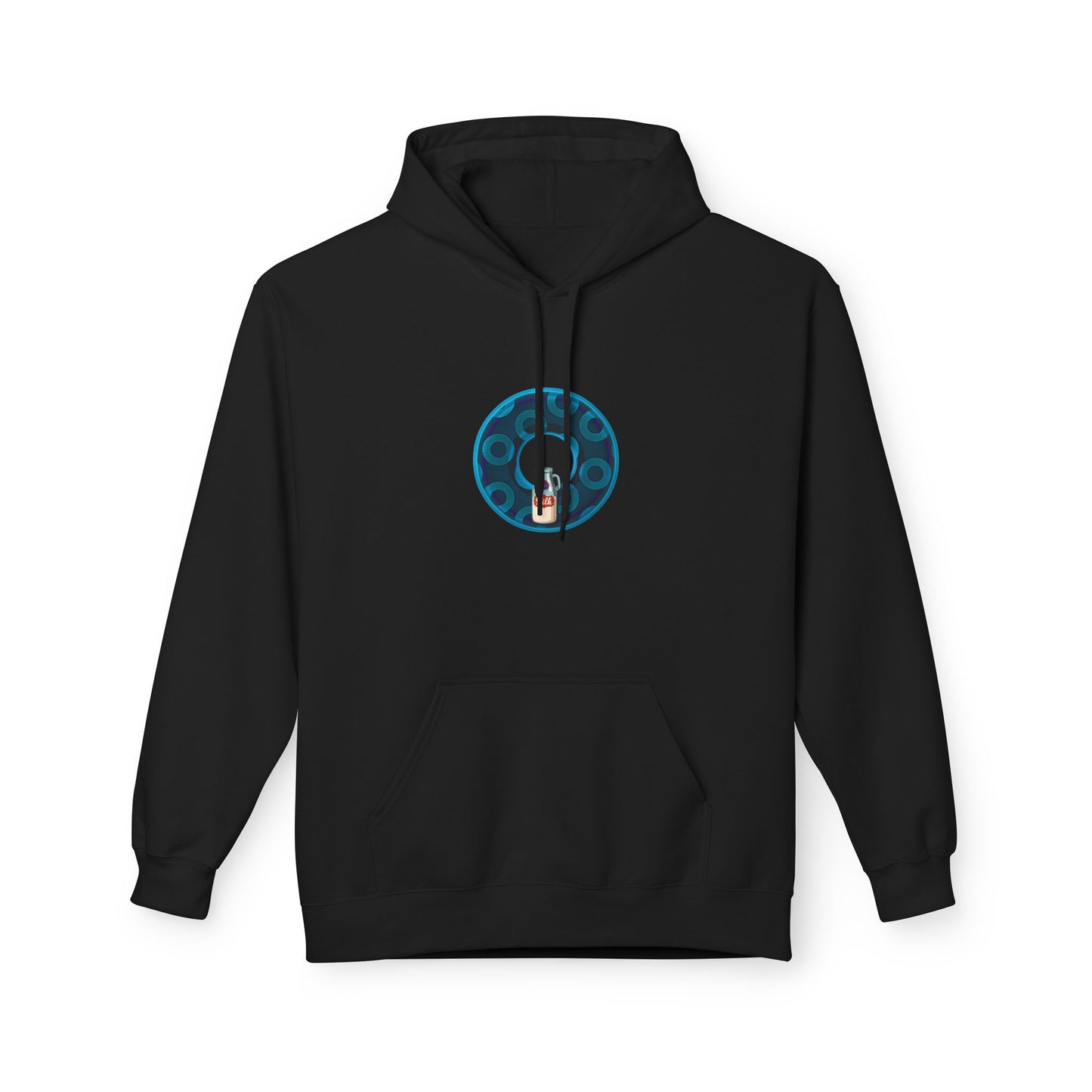 Fleece Harry Hoodies [Midweight Soft-style] - "Wooked Cream Dairy - YEMSG Donut" - blue/blue rustic paradox donut - variant 7