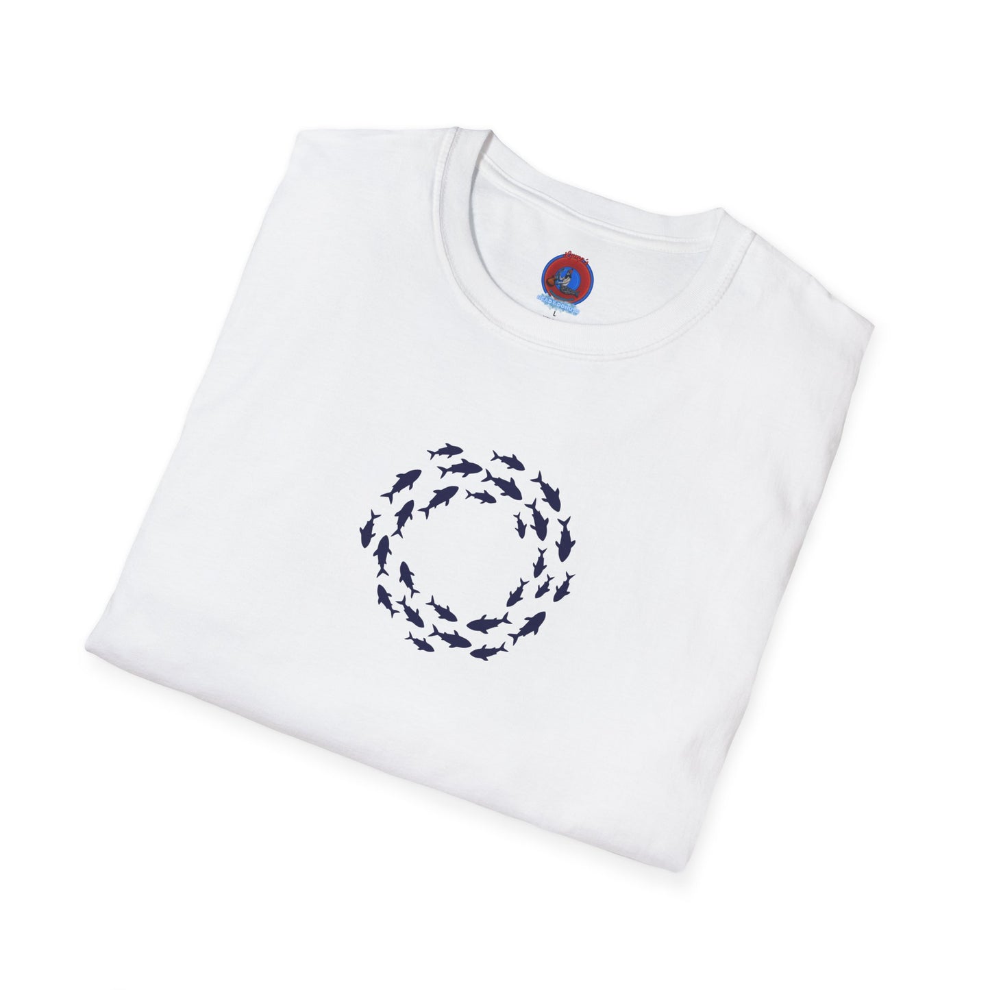 Classic Donut Tee - Unisex Soft-Style - "Skoolie of Phishies" - fish donut - variant 3