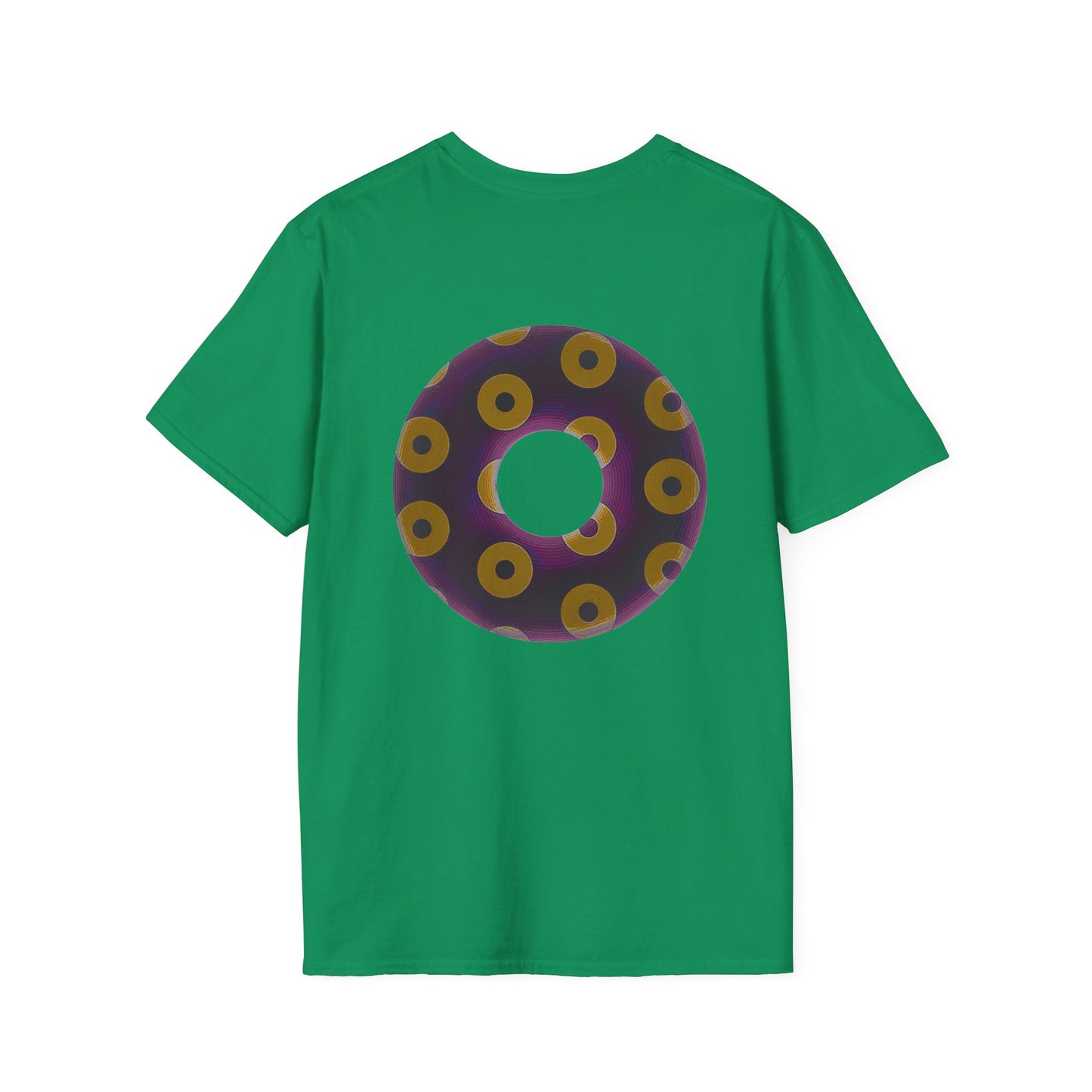 Plain Donuts/Unisex Soft-Style - "Plain Blimpy Paradoxical Donuts" - dark red-purple/dark yellow donuts