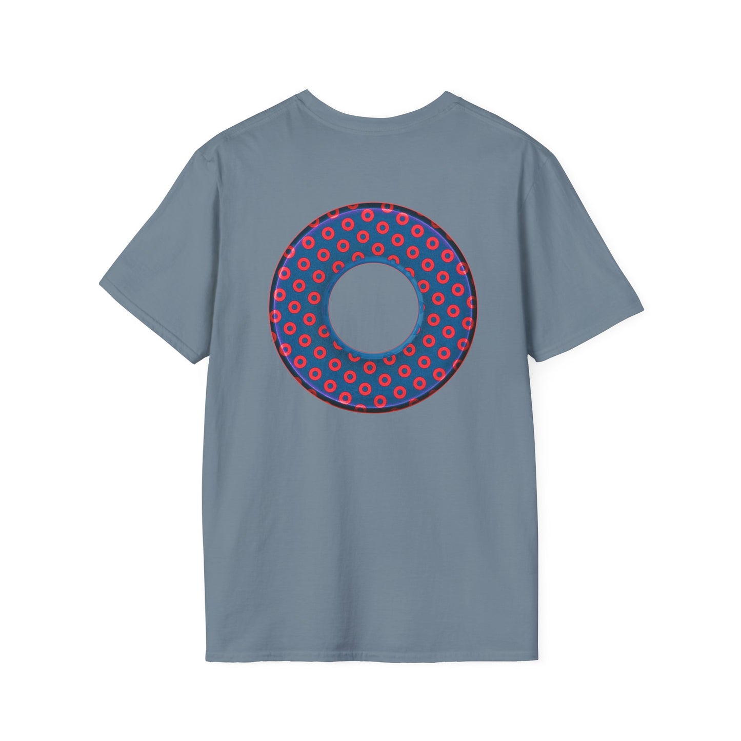 Plain Donuts/Unisex Soft-Style - "Plain Electric Paradoxical Donuts" - dark blue/red donuts