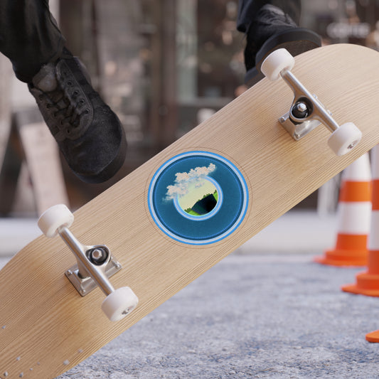 Donut Bumper/Outdoor Sticker - "Got Rhombus?" - series 1.0 - variant 1 - blue/blue donut - [Die-Cut] 6"x 6"