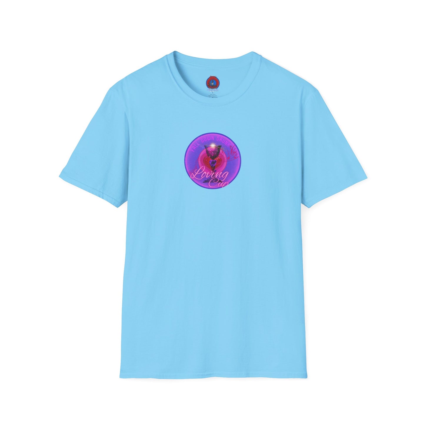 Classic Donut Tee - Unisex Soft-Style - "The Loving Donut' - vivid purple/magenta donut