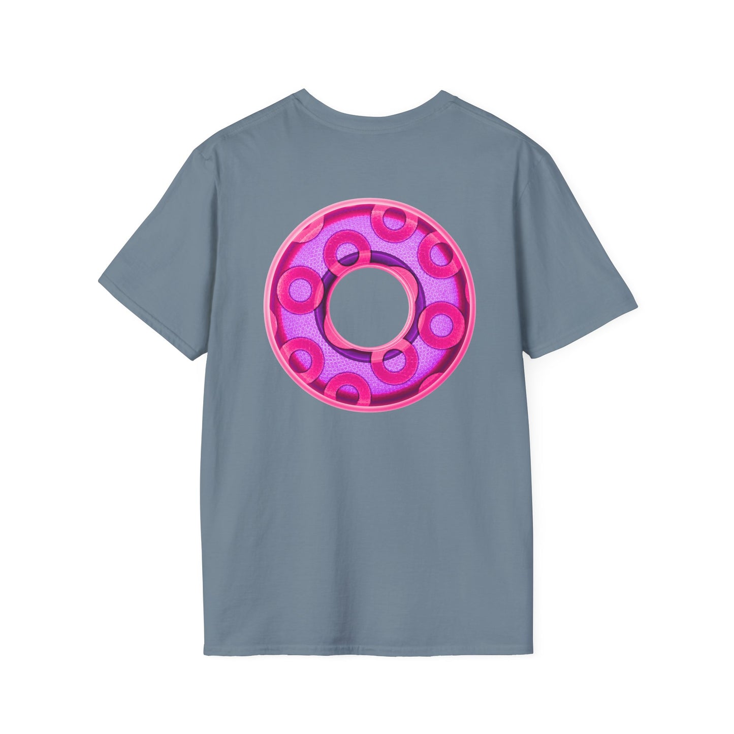 Plain Donuts/Unisex Soft-Style - "Plain Rustic Paradoxical Donuts" - light purple/magenta donuts