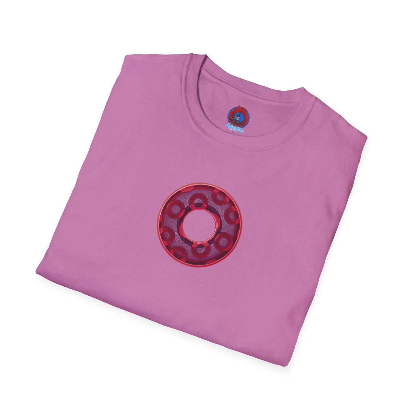 Plain Donuts/Unisex Soft-Style - "Plain Rustic Paradoxical Donuts" - mauve/purple donuts