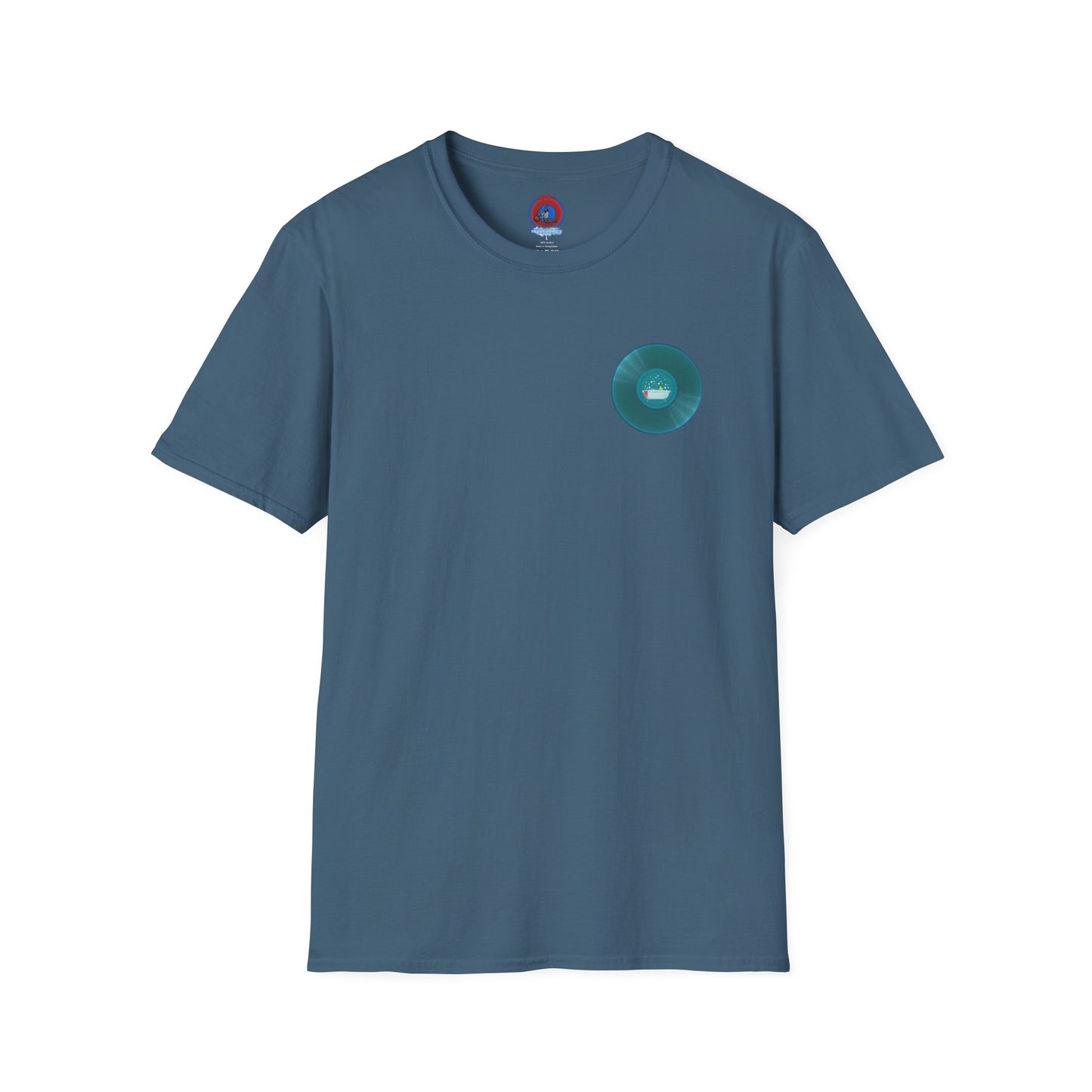 Classic Donut Tee - Unisex Soft-Style - "Bathtub Fun" - dark aquamarine donut