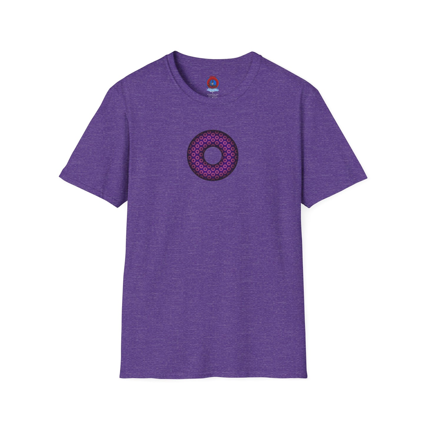 Plain Donuts/Unisex Soft-Style - "Plain Paradoxical Grided Donuts" - magenta/purple donuts