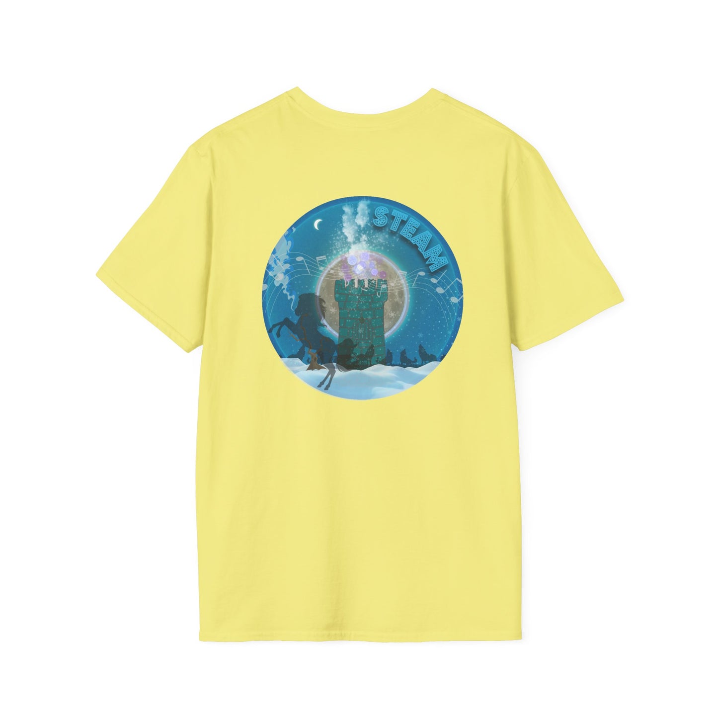 Classic Donut Tee - Unisex Soft-Style - "Steaming Fresh Donuts" - series 1.0 - vivid blue donut