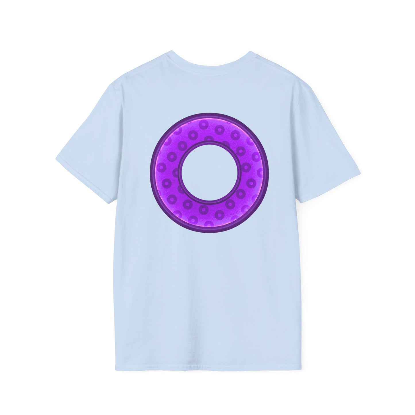 Plain Donuts/Unisex Soft-Style - "Plain Wide Mouthed Paradoxical Donuts" - bright purple/dark purple donuts