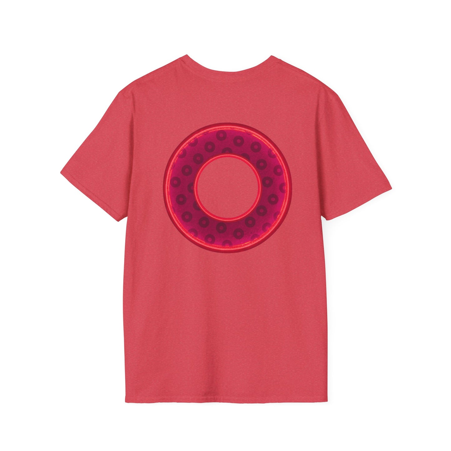 Plain Donuts/Unisex Soft-Style - "Plain Wide Mouthed Paradoxical Donuts" - dark red/bright red donuts