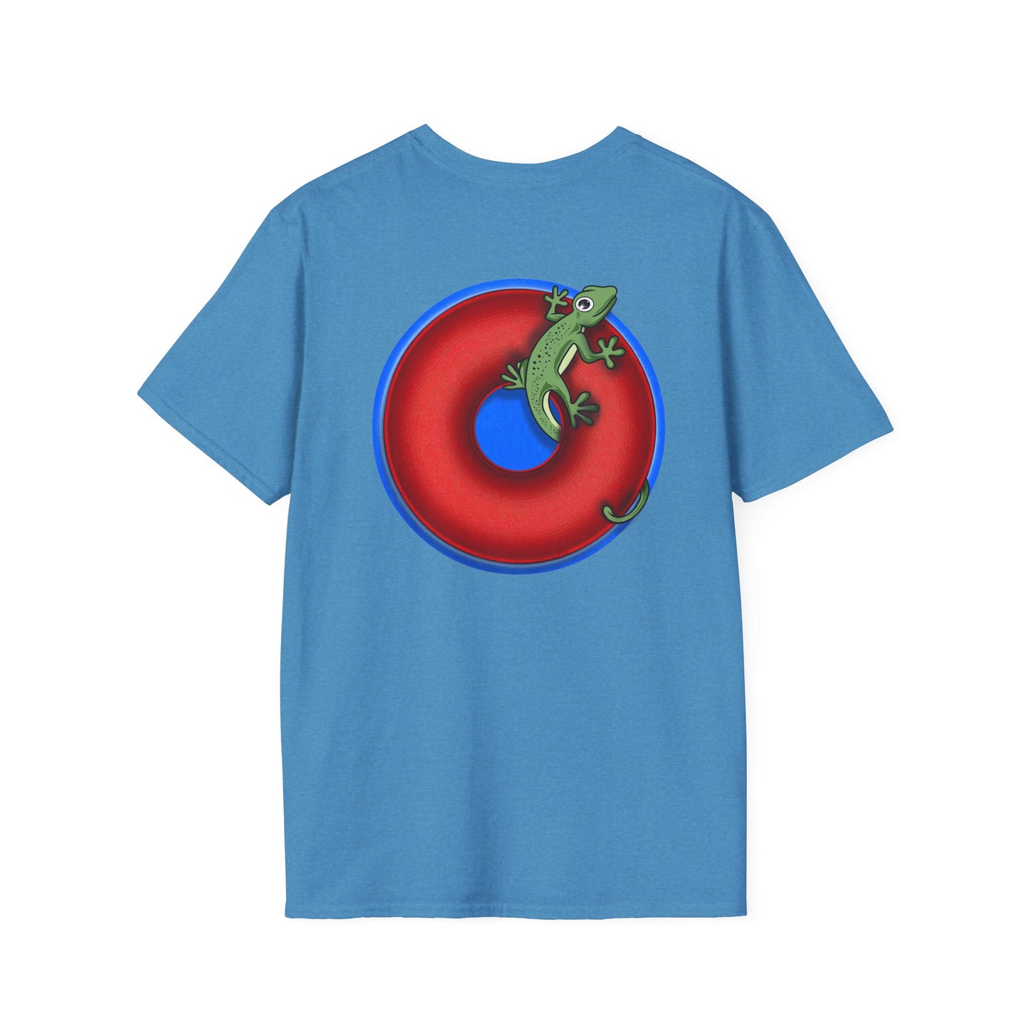 Classic Donut Tee - Unisex Soft-Style - "Practically Extinct Tee Shirt" - plump vivid red donut- variant 2