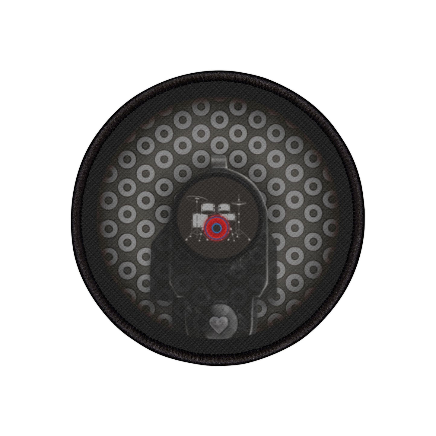 Iron-On Donut Patch - "Lifesaving Donut Patch" - paradoxical dark gray/light gray donut