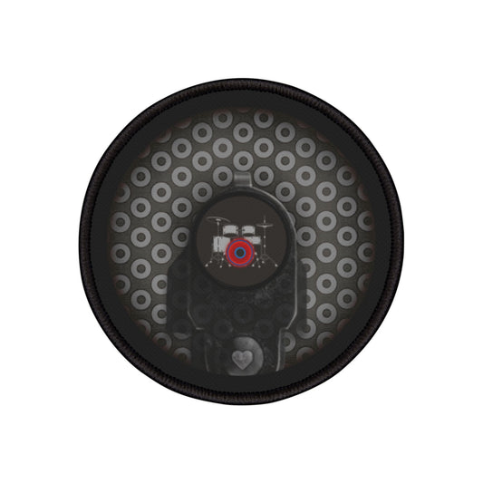 Iron-On Donut Patch - "Lifesaving Donut Patch" - paradoxical dark gray/light gray donut