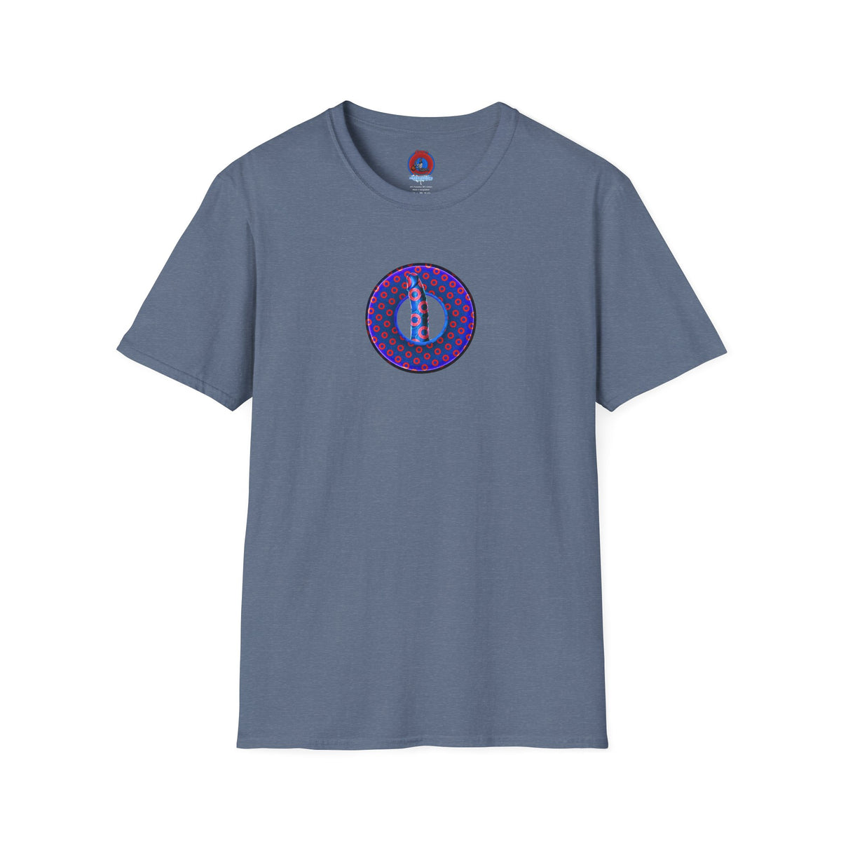 Classic Donut Tee - Unisex Soft-Style - "Sir Richard's Phamous Donut" - series 1.0  - variant 3 - red/blue paradox donut