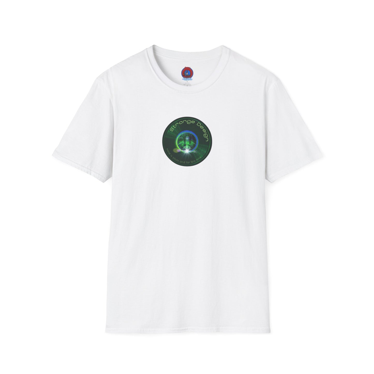 Classic Donut Tee - Unisex Soft-Style - "The Strangely Designed Donut Tee" - series 1.0 - green donut