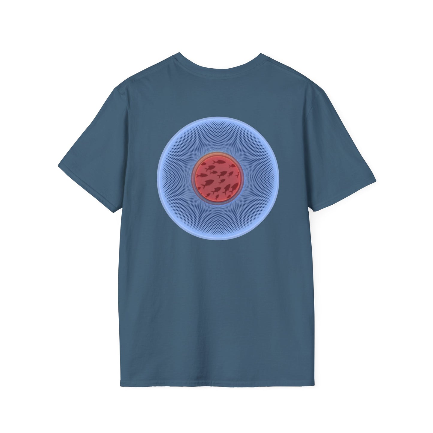 Classic Donut Tee - Unisex Soft-Style - "Swimming By" - variant 2 - blue phatty donut - series 1.0