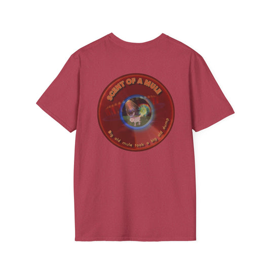 Classic Donut Tee - Unisex Soft-Style - "Mule Feed Donuts" - series 1.0 - variant 2 - red donut