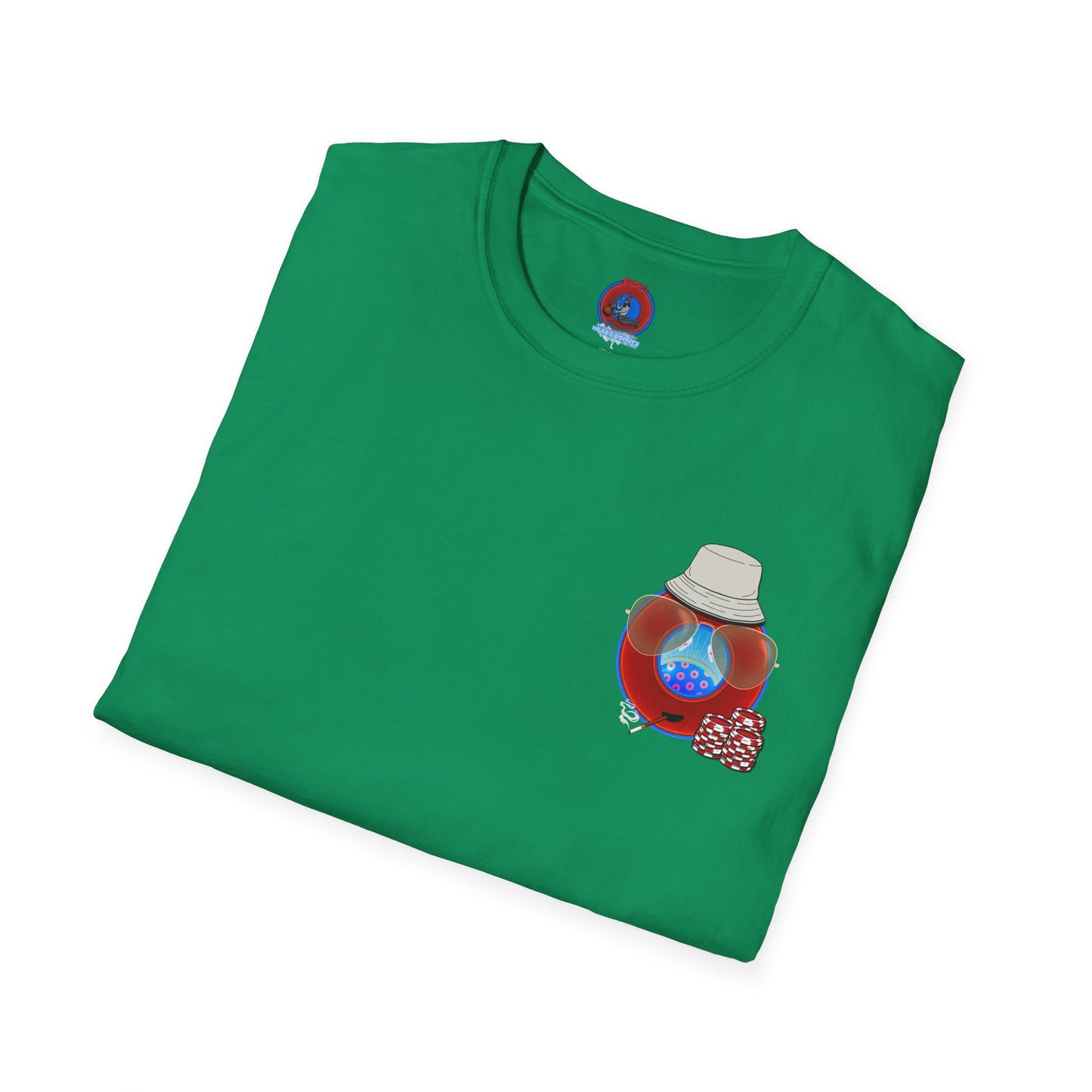 Classic Donut Tee - Unisex Soft-Style - "Gonzo Donut - Fear and Loathing in Gamehendge" - vivid red donut
