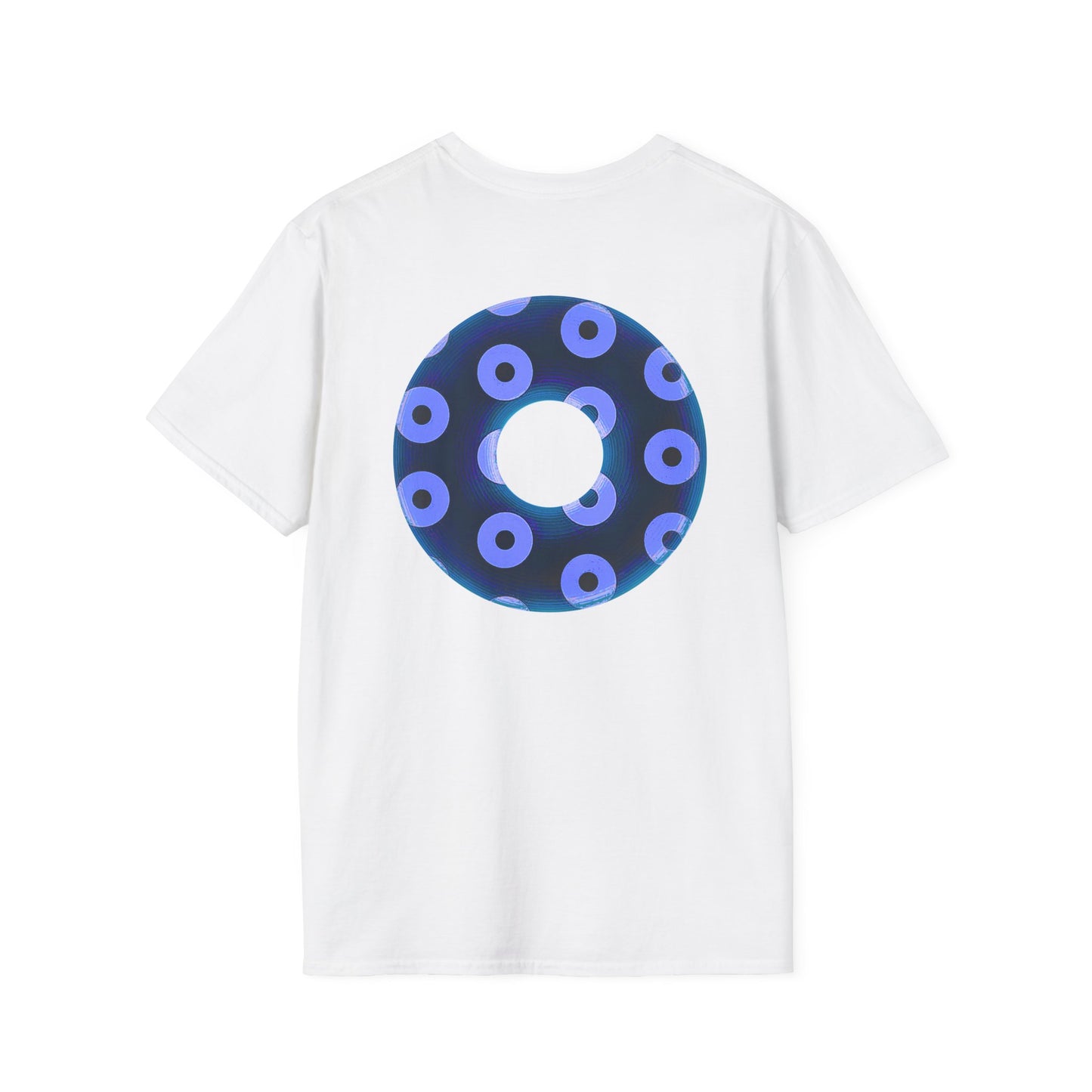 Plain Donuts/Unisex Soft-Style - "Plain Blimpy Paradoxical Donuts" - dark blue/Caroline blue donuts