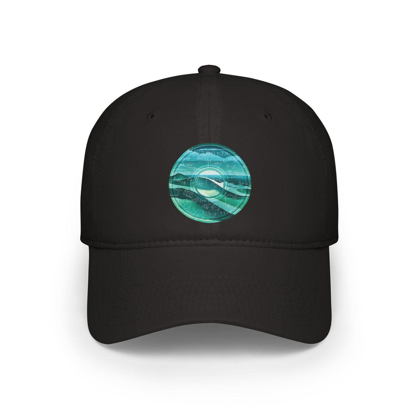 Lumpy Donut Baseball Cap - "The Equating Donut Cap" - green/teal pic donut w/