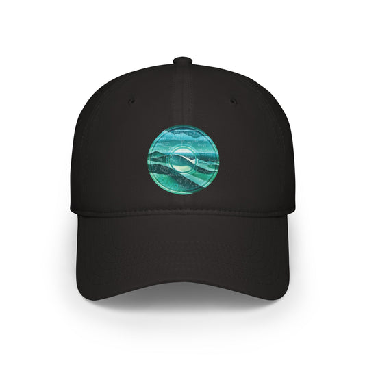 Lumpy Donut Baseball Cap - "The Equating Donut Cap" - green/teal pic donut w/